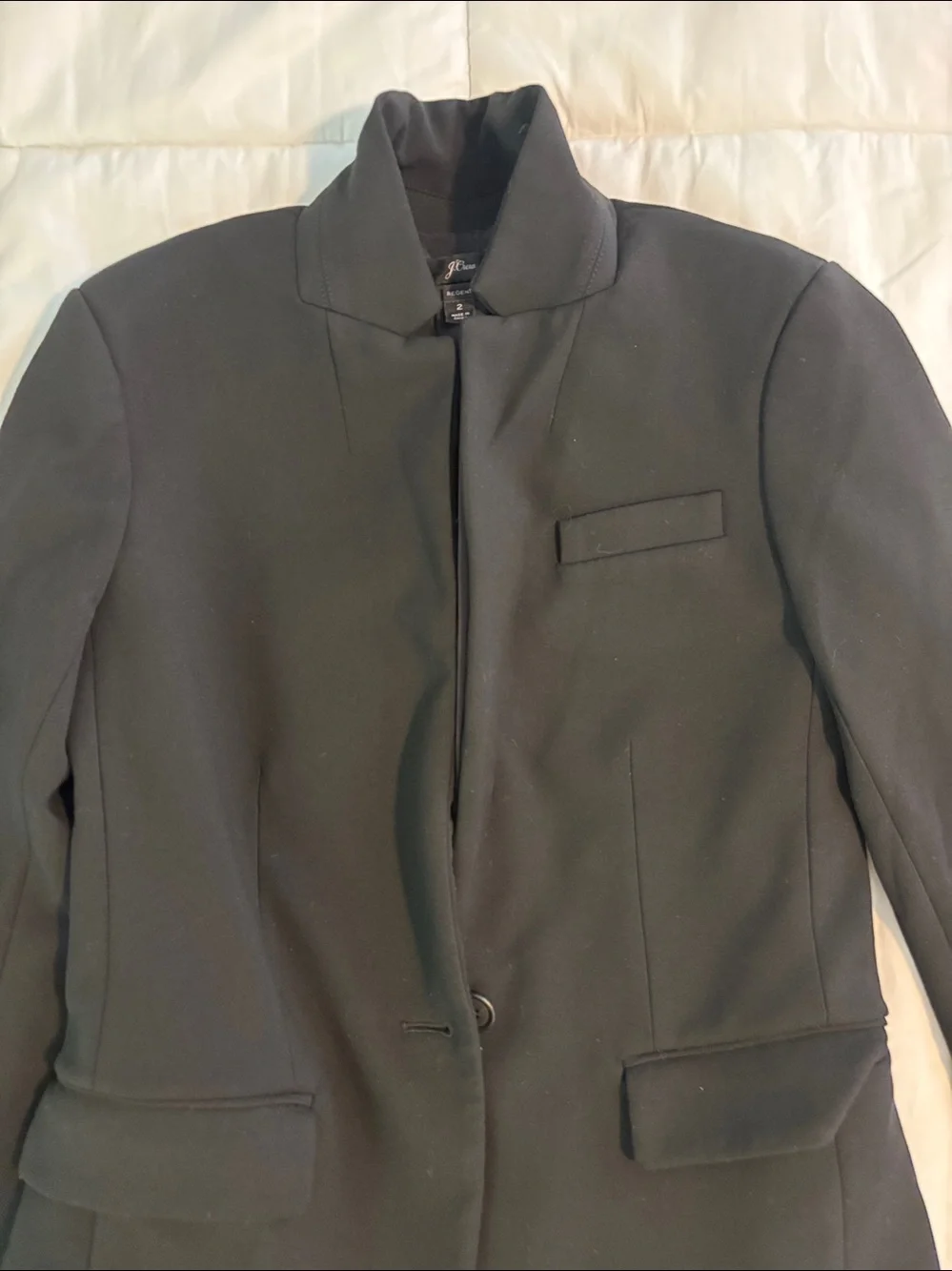 J. Crew Regent Black Single-Button Classic Career Wear Women’s Blazer  Size 2